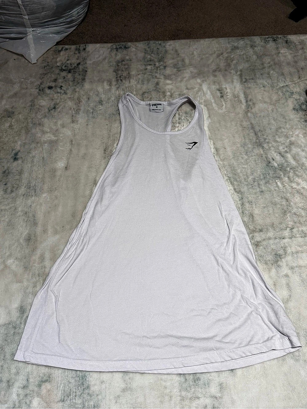 Gymshark White Tank Top Size Medium Like New